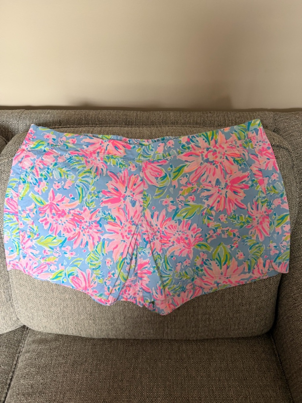 Lilly Pulitzer Pink & Blue Floral Bermuda Shorts